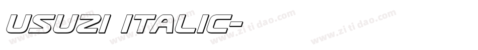 Usuzi Italic字体转换